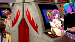 Size: 1600x900 | Tagged: explicit, artist:iconoclasm, button mash, rainbow dash, sweetie belle, banned from derpibooru, exhibitionism, female, futa, futa on female, human, humanized, imported from twibooru, infidelity, insertion, intersex, koikatsu, lesbian, lolicon, male, public sex, rainbow dick, sex, sex toy, shipping, straight, sweetiedash, sweetiemash, underage, vaginal insertion