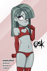 Size: 1000x1500 | Tagged: suggestive, artist:oldskullkid, banned from derpibooru, child, clothes, equestria girls, female, imported from twibooru, lolicon, marble pie, panties, solo, solo female, underage, underwear, young