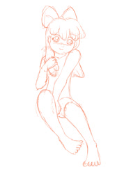 Size: 750x1000 | Tagged: explicit, apple bloom, artist needed, banned from derpibooru, blushing, female, human, humanized, imported from twibooru, lolicon, nudity, simple background, sketch, solo, underage, white background