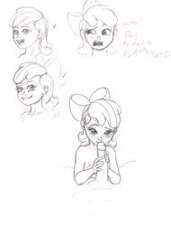 Size: 2127x2804 | Tagged: explicit, artist:jaxonian, apple bloom, banned from derpibooru, blowjob, blushing, earth pony, female, filly, human, humanized, imported from twibooru, lolicon, looking at you, nudity, oral, penis, pony, raised eyebrow, sex, underage