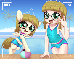Size: 1618x1281 | Tagged: questionable, artist:an-m, banned from derpibooru, breasts, clothes, crotchboobs, delicious flat chest, female, filly, foal, foalcon, human, humanized, imported from twibooru, lolicon, nudity, pegasus, photo, pony, posing for photo, self ponidox, small breasts, underage, zippoorwhill