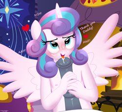 Size: 3838x3513 | Tagged: explicit, artist:tolpain, princess flurry heart, shining armor, alicorn, anthro, banned from derpibooru, bedroom, bedroom eyes, blushing, cum, cumming, dialogue, erection, female, flurryarmor, handjob, horsecock, imported from twibooru, incest, infidelity, licking, licking cock, lolicon, male, nudity, oral, penis, plantigrade anthro, sex, shipping, straight, tongue out, underage