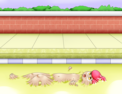 Size: 4500x3500 | Tagged: grotesque, questionable, artist:pvryohei, apple bloom, banned from derpibooru, barefoot, child, commission, feet, female, human, humanized, imported from twibooru, latex, lolicon, nipples, nudity, solo, solo female, swimming pool, underage