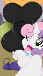 Size: 1152x2048 | Tagged: explicit, artist:lefthighkick, scootaloo, sweetie belle, series:littlesocks, anthro, balls, banned from derpibooru, big balls, big penis, child, female, imported from twibooru, insertion, large insertion, lolicon, nudity, pegasus, penis, plantigrade anthro, selfie, slut, thick, underage, unicorn, zebra, zebra supremacy, zebradom