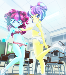 Size: 2553x2894 | Tagged: suggestive, artist:mauroz, banned from derpibooru, child, clothes, equestria girls, female, imported from twibooru, kiwi lollipop, lolicon, supernova zap, underage, underwear, underwear aside, young, younger