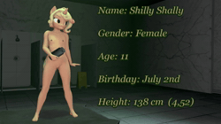 Size: 1280x720 | Tagged: explicit, artist:cdv, oc, oc:shilly shally, 360, 3d, animated, anthro, banned from derpibooru, breasts, child, delicious flat chest, female, imported from twibooru, lolicon, nipples, no sound, nudity, oc only, reference sheet, small breasts, solo, source filmmaker, text, underage