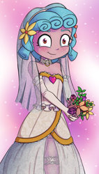 Size: 653x1152 | Tagged: explicit, artist:ohohokapi, banned from derpibooru, bottomless, bouquet, bride, clothes, cozy glow, dress, female, flower, human, humanized, imported from twibooru, lolicon, marriage, no panties, nudity, see-through, see-through skirt, showgirl skirt, skirt, solo, underage, useless clothing, vulva, wedding, wedding dress