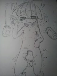 Size: 960x1280 | Tagged: explicit, artist:kenoi, apple bloom, anthro, banned from derpibooru, disembodied hand, female, fingering, hand, human, imported from twibooru, lolicon, semi-anthro, sex, sketch, traditional art, underage