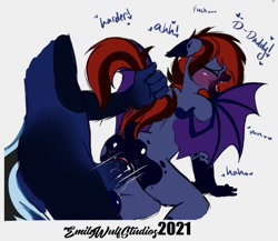 Size: 652x566 | Tagged: explicit, artist:emilywulfstudios, oc, anthro, anthro oc, banned from derpibooru, bat pony, bat pony oc, bat wings, blushing, colored sketch, father and child, father and daughter, female, filly, imported from twibooru, incest, insertion, lolicon, male, nsfw, penetration, pony, sex, sketch, teenager, underage, vaginal, vaginal insertion, vaginal secretions, wings