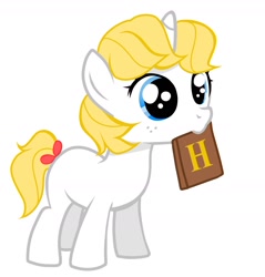 Size: 1679x1754 | Tagged: safe, artist:laissezfairelez, oc, oc:lore nook, blank flank, blonde mane, book, female, filly, foal, imported from derpibooru, simple background, white background