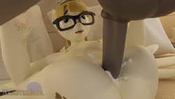 Size: 3840x2160 | Tagged: explicit, artist:hamsterball, 3d, age difference, anthro, banned from derpibooru, bed, bedroom, blender, creampie, cum, female, glasses, imported from twibooru, lolicon, mating press, straight loli, thunderlane, tongue out, underage, zippoorwhill