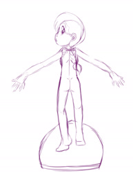 Size: 1500x1941 | Tagged: questionable, artist:hazardhead69, silver spoon, ass, banned from derpibooru, board, butt, casual nudity, draft, equestria girls, female, glasses, glasses only, imported from twibooru, lolicon, nudity, silver surfer, solo, underage