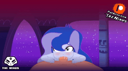 Size: 700x394 | Tagged: explicit, artist:theminus, princess luna, banned from derpibooru, big penis, blowjob, cum, cum in mouth, deepthroat, equestria girls, faceless male, female, imported from twibooru, lolicon, male, no sound, nudity, offscreen character, oral, penis, sex, swallowing cum, underage, webm