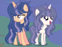 Size: 1280x976 | Tagged: safe, artist:galaxystarsparkles, oc, oc:eclipse, oc:galaxy star sparkles, alicorn, female, filly, foal, horn, imported from derpibooru, offspring, parent:flash sentry, parent:twilight sparkle, parents:flashlight, pony, siblings, sisters, teenager, unicorn