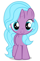 Size: 5000x7500 | Tagged: safe, artist:alicesponycorner, absurd resolution, adobe animate, adobe flash, blue eyes, blue mane, blue tail, crystal pony, female, filly, foal, full body, g4, gameloft, gameloft interpretation, horn, idw, idw showified, imported from derpibooru, mare, pink coat, pony, radiant hope, show accurate, simple background, smiling, solo, tail, transparent background, unicorn, vector