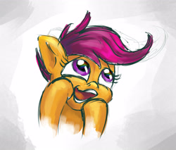 Size: 3795x3229 | Tagged: safe, artist:elni-art, scootaloo, female, filly, foal, g4, imported from derpibooru, open mouth, pegasus, pony, solo