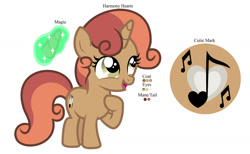 Size: 1280x786 | Tagged: safe, artist:cookiedraws3, oc, oc:harmony hearts, female, filly, foal, horn, imported from derpibooru, offspring, parent:button mash, parent:sweetie belle, parents:sweetiemash, pony, simple background, unicorn, white background