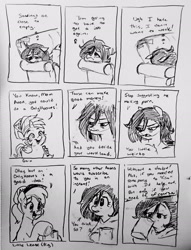Size: 2296x3012 | Tagged: suggestive, artist:pony quarantine, oc, oc:anon-mare, oc:gaia, oc:little league, series:pq funnies, alicorn, alicorn oc, comic, comic strip, dialogue, drink, earth pony, female, filly, foal, grayscale, horn, implied incest, imported from derpibooru, magical lesbian spawn, mare, monochrome, mother and child, mother and daughter, mug, multiple parents, oc only, offspring, older, older oc:little league, parent:oc:apogee, parent:oc:dyx, parent:oc:filly anon, parent:oc:little league, parent:oc:luftkrieg, parent:oc:nyx, parent:oc:zala, parents:oc x oc, pencil drawing, pony, thought bubble, traditional art, trucker hat, wings