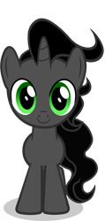 Size: 3910x8190 | Tagged: safe, artist:alicesponycorner, absurd resolution, adobe animate, adobe flash, black hair, colt, colt sombra, fiendship is magic #1, foal, full body, g4, gray coat, green eyes, horn, idw, idw showified, imported from derpibooru, king sombra, male, my little pony: fiendship is magic, my little pony: friendship is magic, pony, show accurate, simple background, smiling, solo, tail, transparent background, umbrum, unicorn, vector, younger
