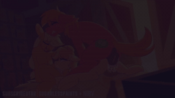 Size: 1280x720 | Tagged: explicit, artist:cross fader, artist:sugarlesspaints, apple bloom, applejack, anal, anal creampie, animated, applecest, balls, barn, barn sex, big macintosh, bisexual, bisexual male, braeburn, caught, commission, cousin incest, cousins, creampie, cum, cunnilingus, earth pony, female, filly, foal, g4, gay, genitals, group sex, horsecock, imported from derpibooru, incest, male, mare, mmf threesome, nudity, oral, penetration, penis, pony, pony on pony action, question mark, sex, sound, stallion, stallion on mare, stallion on stallion, straight, sweat, threesome, vulva, webm