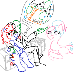 Size: 768x768 | Tagged: safe, artist:anonymous, oc, oc:anon, oc:bundle joy, oc:filly anon, oc:finish line, abdominal bulge, air bubble, belly, belly button, book, bubble, clothes, couch, cutaway, earth pony, eye clipping through hair, eyelashes visible through hair, eyes closed, female, fetus, filly, foal, hair bun, hand, hand on belly, heterochromia, hoof on belly, hooves on belly, how'd that get in there, human, human male, imported from derpibooru, in utero, indoors, internal, long eyelashes, looking at someone, lying down, male, mare, necktie, oc only, on side, open mouth, open smile, outie belly button, outlines only, pony, pregnant, prone, question mark, reading, reclining, requested art, sensibly-proportioned pregnancy, shipping, simple background, sitting, smiling, smiling at someone, suit, ted kaczynski, two toned mane, wall of tags, white background, wingless