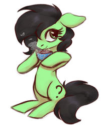 Size: 698x859 | Tagged: safe, artist:fledglingfilly, oc, oc:filly anon, drink, earth pony, female, filly, foal, imported from derpibooru, oc only, simple background, sitting, solo, tea, wholesome