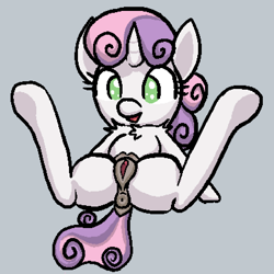 Size: 806x805 | Tagged: explicit, artist:xantus, sweetie belle, anus, butt, clitoris, crotchboobs, dark genitals, dock, female, filly, foal, foalcon, g4, genitals, green eyes, horn, imported from derpibooru, lying down, nipples, nudity, on back, open mouth, plot, pony, rear view, solo, solo female, sweetie butt, tail, unicorn, vulva