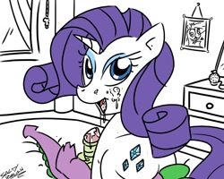 Size: 1280x1024 | Tagged: explicit, artist:saltyrelish, rarity, spike, 69 position, after blowjob, age difference, balls, blowjob, butt, cum, cum in mouth, derpy hooves, dragon, dragon on pony action, duo, duo male and female, erection, faceful of ass, facesitting, female, foalcon, g4, genitals, horn, imported from derpibooru, indoors, interspecies, looking at you, looking back, looking back at you, male, nudity, open mouth, open smile, oral, penis, picture, plot, pony, sex, ship:sparity, shipping, smiling, straight, tail, unicorn, window, wingless spike