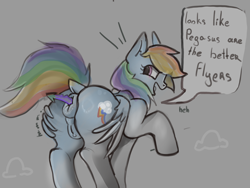 Size: 2160x1620 | Tagged: explicit, artist:pekaartist, rainbow dash, spike, anal vore, anus, butt, butt focus, clitoris, dialogue, dock, dragon, duo, duo male and female, emanata, female, female focus, fetish, foalcon, g4, genitals, hooves, huge butt, imported from derpibooru, large butt, looking back, male, male prey, mare, mare pred, multicolored hair, nudity, open mouth, open smile, pegasus, plot, ponut, pony, preddash, rainbutt dash, raised hoof, smiling, solo focus, speech bubble, spikeprey, spreading, tail, tail sticking out, vore, vulva, wing spreading, wings