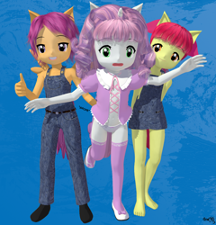 Size: 769x802 | Tagged: suggestive, artist:anonjg, apple bloom, scootaloo, sweetie belle, 3d, anthro, banned from derpibooru, cutie mark crusaders, earth pony, female, imported from twibooru, lolicon, pegasus, sofurry cub purge, underage, unicorn