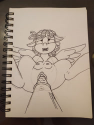 Size: 3072x4080 | Tagged: explicit, artist:thebathwaterhero, age difference, anus, clitoris, cozy glow, crotchboobs, female, filly, foal, foalcon, g4, genitals, horsecock, imported from derpibooru, lying down, male, nipples, nudity, on back, penetration, penis, ponut, pony, pony on pony action, sex, sketchbook, spread wings, stallion, stallion on filly, straight, traditional art, vaginal, vulva, wings