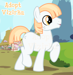 Size: 1280x1301 | Tagged: safe, artist:vi45, oc, colt, earth pony, foal, imported from derpibooru, male, oc only, outdoors, pony, quadrupedal, raised hoof, solo, stallion