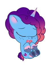 Size: 1280x1707 | Tagged: safe, artist:bluemario11, female, filly, filly misty brightdawn, foal, g5, horn, imported from derpibooru, misty brightdawn, pacifier, rebirth misty, simple background, transparent background, unicorn, younger