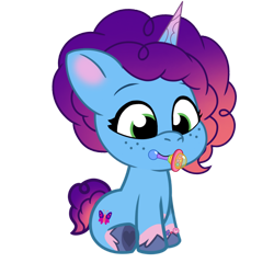 Size: 1280x1280 | Tagged: safe, artist:bluemario11, female, filly, foal, g5, horn, imported from derpibooru, misty brightdawn, rebirth misty, simple background, transparent background, unicorn