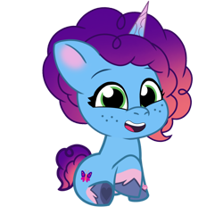 Size: 1280x1280 | Tagged: safe, artist:bluemario11, female, filly, foal, g5, horn, imported from derpibooru, misty brightdawn, rebirth misty, simple background, transparent background, unicorn