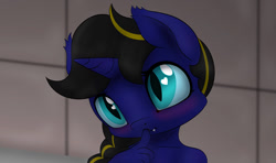 Size: 686x405 | Tagged: safe, artist:miniferu, oc, anthro, banned from derpibooru, bat pony, female, filly, imported from twibooru, lolicon, nudity, pony, solo, underage, unicorn