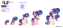 Size: 1280x577 | Tagged: safe, artist:patriciava, oc, oc:aurora sentry, baby, baby pony, female, filly, foal, horn, imported from derpibooru, mare, offspring, parent:flash sentry, parent:twilight sparkle, parents:flashlight, pony, teenager, unicorn