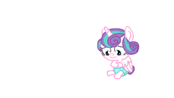 Size: 1000x563 | Tagged: safe, artist:artist:silentfox2044, princess flurry heart, alicorn, animated, baby, diaper, diaper expansion, diaper usage, diapered filly, female, filly, foal, g4, imported from derpibooru, pony, poop joke