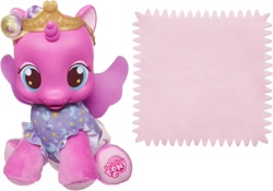 Size: 1500x1052 | Tagged: safe, alicorn, baby, baby pony, baby skyla, blanket, crown, cute, diaper, diaper skyla, doll, female, filly, foal, g4, g4 logo, high res, imported from derpibooru, irl, jewelry, logo, my little pony logo, newborn, official, pacifier, photo, pink blanket, pink wings, pony, princess, princess skyla, regalia, simple background, skyla's crown, skylabetes, so soft, so soft newborn princess skyla, starry eyes, tiara, toy, white background, wingding eyes, wings