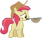 Size: 144x130 | Tagged: safe, artist:kristallprisma, 2013, animated, apple family member, apple family reunion, background pony, blank flank, blinking, cowboy hat, cute, earth pony, female, filly, foal, g4, gif, hat, imported from derpibooru, liberty belle, libertydorable, mouth hold, my little pony: friendship is magic, picture for breezies, pixel-crisp art, pony, simple background, solo, stetson, white background