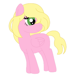 Size: 4200x4200 | Tagged: safe, artist:kannayui, oc, oc:butterfly, blank flank, female, filly, foal, imported from derpibooru, oc only, offspring, parent:big macintosh, parent:fluttershy, parents:fluttermac, pegasus, pony, simple background, smiling, solo, transparent background
