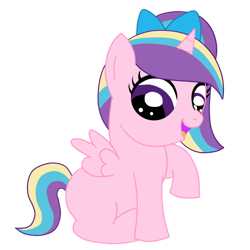 Size: 1024x1024 | Tagged: safe, artist:kannayui, oc, oc:venus, alicorn, female, filly, foal, imported from derpibooru, oc only, offspring, parent:princess cadance, parent:shining armor, parents:shiningcadance, pony, simple background, solo, transparent background