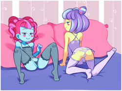 Size: 1620x1220 | Tagged: questionable, artist:drantyno, babydoll, banned from derpibooru, child, clothes, equestria girls, female, females only, imported from twibooru, kiwi lollipop, lingerie, lolicon, nightgown, panties, supernova zap, underage, underwear, young, younger