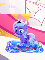 Size: 900x1200 | Tagged: safe, artist:mcbelka, princess luna, alicorn, animated, cute, cyrillic, daaaaaaaaaaaw, female, filly, filly luna, foal, g4, imported from derpibooru, kids say the darndest things, lunabetes, russian, russian meme, s1 luna, sound, translated in the description, vulgar, vulgar description, webm, woona, younger