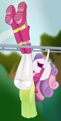 Size: 896x1776 | Tagged: explicit, artist:ohohokapi, sweetie belle, banned from derpibooru, boots, clothes, commando, edit, equestria girls, female, imported from twibooru, lolicon, nude edit, nudity, partial nudity, partial nudity edit, shoes, skirt, solo, solo female, underage, upskirt, vulva