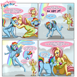 Size: 4500x4500 | Tagged: explicit, artist:anibaruthecat, fluttershy, rainbow dash, anthro, arousal, banned from derpibooru, behaving like a dog, blushing, breasts, butt, clothed female nude female, clothes, collar, comic, complete nudity, delicious flat chest, dialouge, embarrassed, embarrassed nude exposure, exhibitionism, female, filly rainbow dash, imported from twibooru, leash, lesbian, lolicon, nipples, nudity, outdoors, panties, pegasus, pet, pet play, public nudity, rainbutt dash, underage, underwear, unguligrade anthro, vagina, wet panties, wings, young, younger