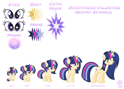 Size: 1280x929 | Tagged: safe, artist:brightness-sentryyt, oc, oc:brightness sentry, baby, baby pony, female, filly, foal, horn, imported from derpibooru, mare, offspring, parent:flash sentry, parent:twilight sparkle, parents:flashlight, pony, teenager, unicorn