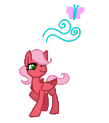 Size: 354x400 | Tagged: safe, artist:moonrose95, oc, oc:gentle breeze, colored wings, cutie mark, female, filly, foal, hair over one eye, imported from derpibooru, oc only, offspring, parent:big macintosh, parent:fluttershy, parents:fluttermac, pegasus, pegasus oc, pink mane, pixel-crisp art, pony, red coat, reference sheet, simple background, solo, transparent background, wings