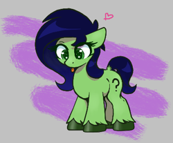 Size: 408x338 | Tagged: safe, artist:scandianon, oc, oc:filly anon, 2026, big eyes, cute, digital art, dock, eyelashes, female, filly, floating heart, foal, heart, imported from derpibooru, mare, mlem, silly, solo, tail, tongue out, unshorn fetlocks