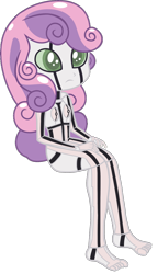 Size: 1724x3000 | Tagged: questionable, artist:katequantum, artist:mit-boy, sweetie belle, absurd resolution, android, banned from derpibooru, barefoot, complete nudity, edit, equestria girls, feet, female, gynoid, imported from twibooru, lolicon, nude edit, nudity, robot, simple background, solo, solo female, sweetie bot, transparent background, underage, vector